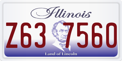 IL license plate Z637560