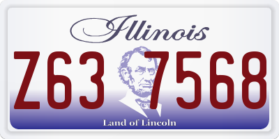 IL license plate Z637568