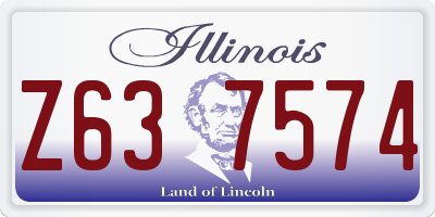 IL license plate Z637574