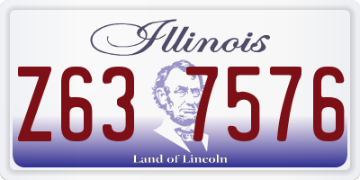 IL license plate Z637576