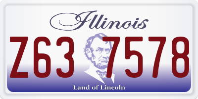 IL license plate Z637578
