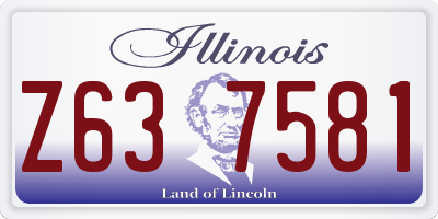 IL license plate Z637581