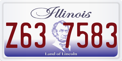 IL license plate Z637583