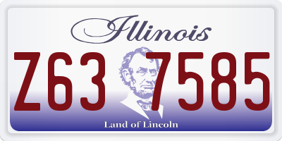 IL license plate Z637585