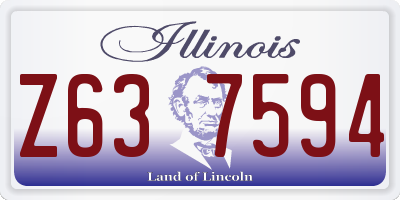 IL license plate Z637594