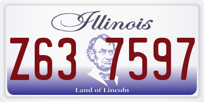 IL license plate Z637597