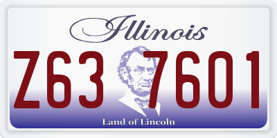 IL license plate Z637601