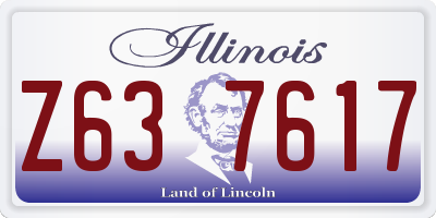 IL license plate Z637617