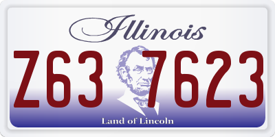 IL license plate Z637623