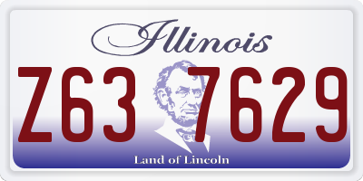 IL license plate Z637629