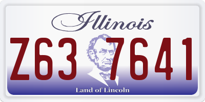 IL license plate Z637641