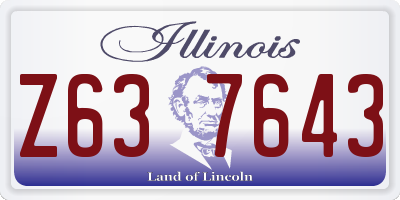IL license plate Z637643