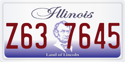 IL license plate Z637645