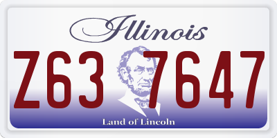 IL license plate Z637647