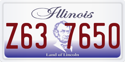 IL license plate Z637650