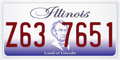 IL license plate Z637651