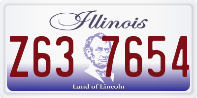 IL license plate Z637654