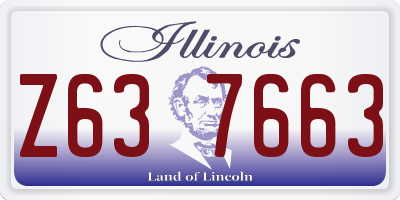 IL license plate Z637663