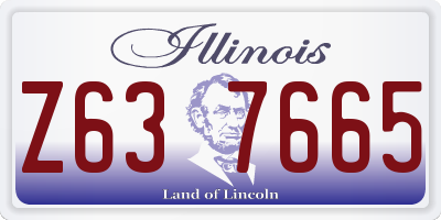IL license plate Z637665