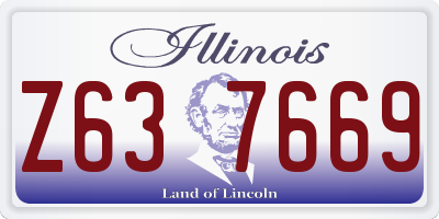 IL license plate Z637669