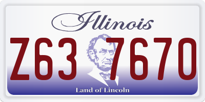 IL license plate Z637670
