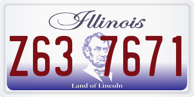 IL license plate Z637671