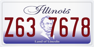 IL license plate Z637678