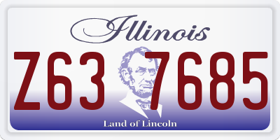 IL license plate Z637685