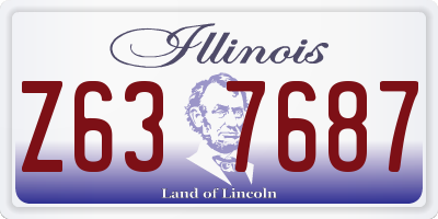 IL license plate Z637687