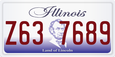 IL license plate Z637689