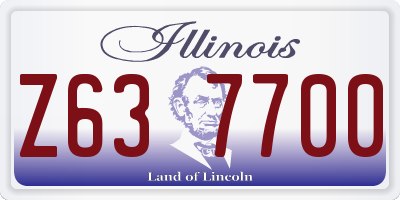IL license plate Z637700