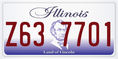 IL license plate Z637701