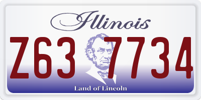 IL license plate Z637734