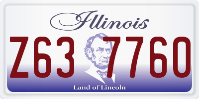 IL license plate Z637760