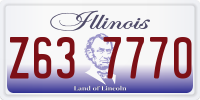 IL license plate Z637770