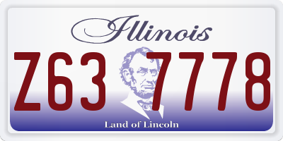 IL license plate Z637778