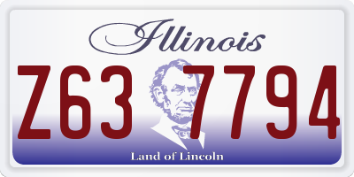 IL license plate Z637794