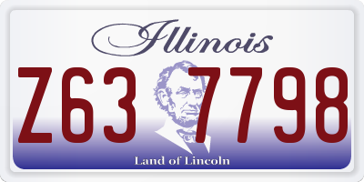 IL license plate Z637798