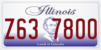 IL license plate Z637800