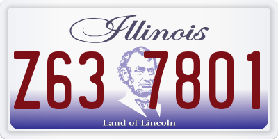 IL license plate Z637801