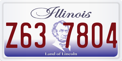 IL license plate Z637804