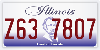 IL license plate Z637807