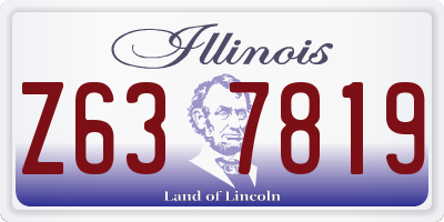 IL license plate Z637819