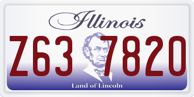 IL license plate Z637820