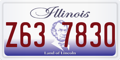 IL license plate Z637830