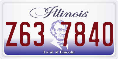 IL license plate Z637840