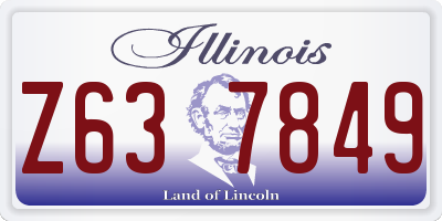 IL license plate Z637849