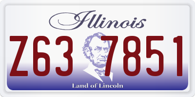 IL license plate Z637851