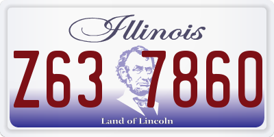 IL license plate Z637860