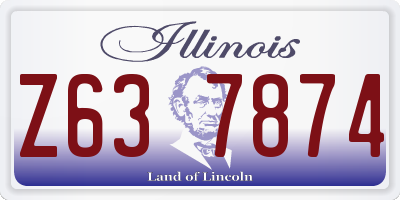 IL license plate Z637874
